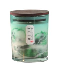 ABSORBIA Premium Scented Candle - Green Mountains and Waters Fragrance, 5% Perfume Concentrates, 150g, 30-Hour Burn Time, Melamine Cup, Soy Wax - Elevate Your Space with High-Quality Aromatherapy!