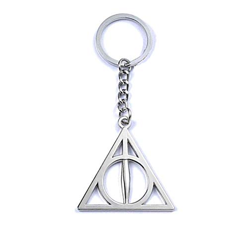 Yellow Chimes Harry Potter logo key chain - magical accessory