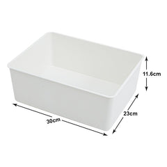 Kuber Industries Multipurpose Sturdy Cloth Storage Box/Basket with Lid-Pack of 4 (White)