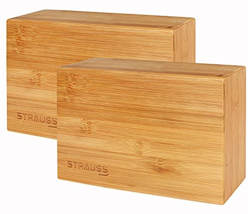Strauss Wooden Yoga Block,Pair