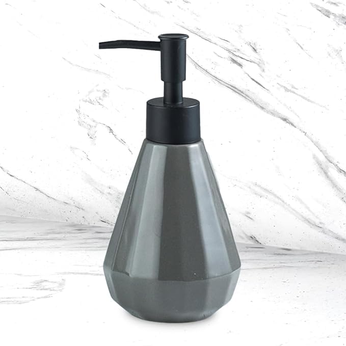 Homestic Liquid Soap Dispenser | Handwash Soap Dispenser | Soap Dispenser for Wash Basin | Shampoo Dispenser Bottle | Bathroom Dispenser Bottle | 250 ml | Gray