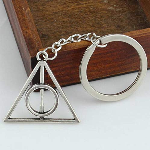 Yellow Chimes Deathly Hallows keychain - stylish for bags