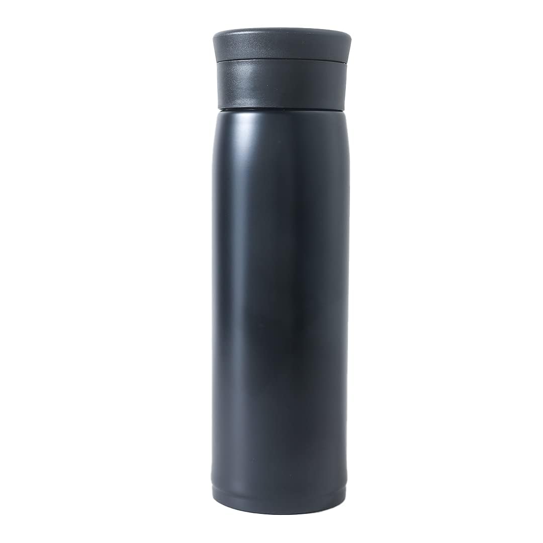 Kuber Industries Leakproof Insulated Stainless Steel Water Tumbler Bottle for Men's | Water Bottle for Office & Kids | Ideal for Gym, Home, Hiking & Travel | CO230201A-Black