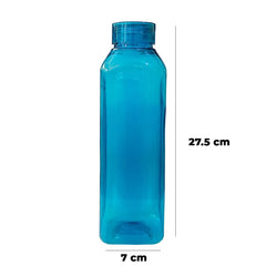 Kuber Industries BPA Free Plastic Water Bottles | Breakproof, Leakproof, Food Grade PET Bottles | Water Bottle for Kids & Adults | Plastic Bottle Set of 6 |Green (Pack of 2)