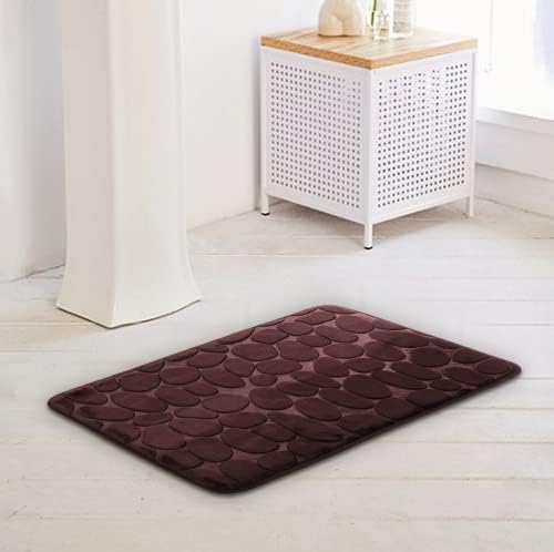 SAVYA HOME Coral Fleece Fabric Bathroom mat|40 x 60|Anti-Skid mat, Living Room mat, Doormat, Multipurpose mat | Quick Dry Bath mat|Non Slip Bath mat|Bath tub mat| Brown