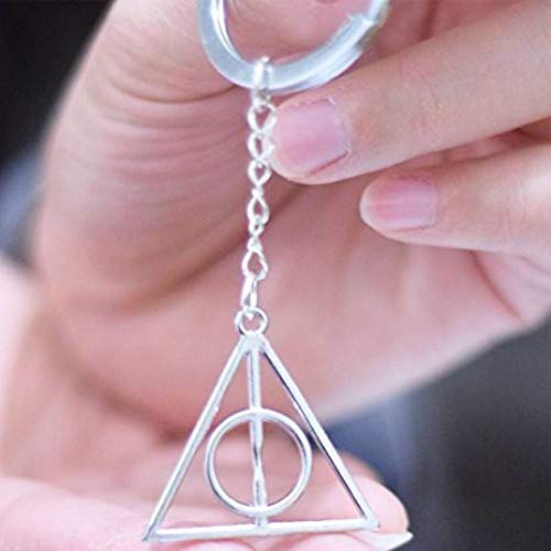 Yellow Chimes Rotating Triangle Logo keychain - durable key holder