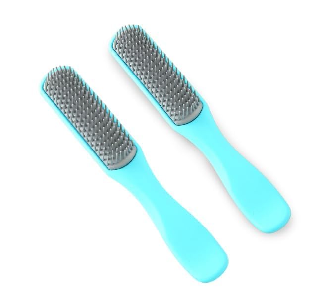 Urbane Home Hair Brush | Flexible Bristles Brush | Hair Brush with Paddle | Straightens & Detangles Hair Brush | Suitable For All Hair Types | 2 Piece | C19-BLE-S | Small | Blue