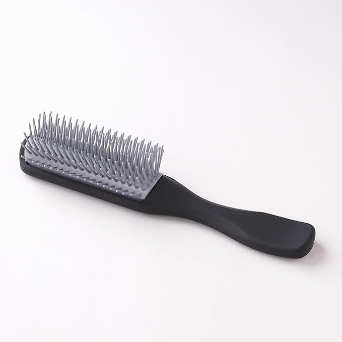 Homestic Hair Brush | Bristles Brush | Hair Brush with Paddle | Brush for Curly wavy Hairs | Suitable For All Hair Types | Hair Brush Styling Hair | C19BLK | Black