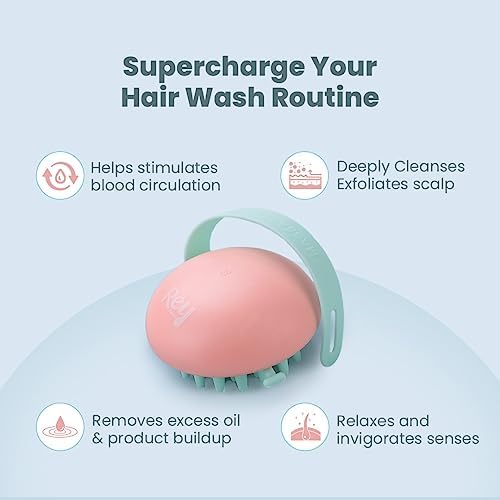 Rey Naturals soft silicon brush - Pampering scalp massage