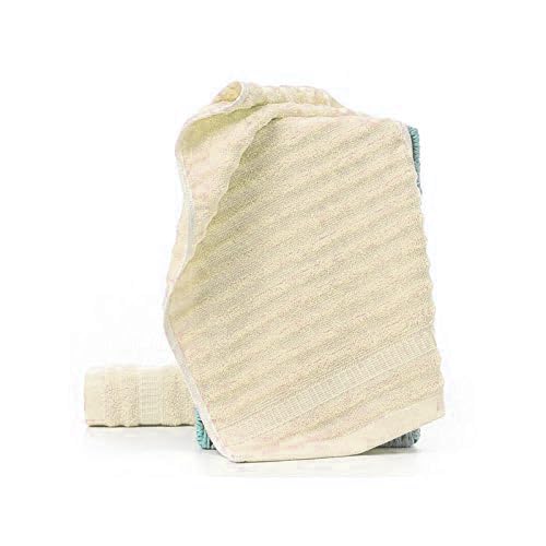 Mush Bamboo Hand Towels Set of 2 | 100% Bamboo Gym Towel for Men/Women Workout | Ultra Soft, Absorbent & Quick Dry Towel for Gym, Travel, Sports and Yoga | 40 x 60 cms | 600 GSM (Cream)