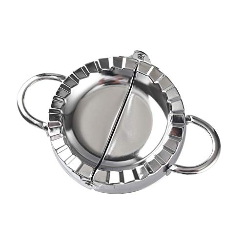 Kuber Industries Pack of 4 Stainless Steel Dumpling Maker | Dumpling Wrapper Mold for Kitchen | Momos Maker | Gujiya Maker | Manual Dumpling Maker | GS-K0028S | Silver