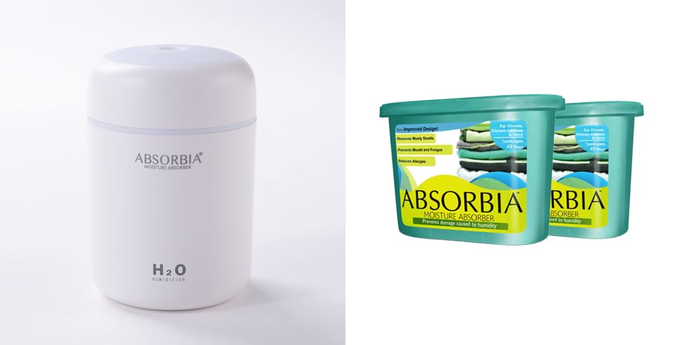 Absorbia Moisture Absorber | Absorbia Classic (300 gms X 2 boxes)- Value Pack of 2| ABSORBIA Multicolour Humidifier..fg