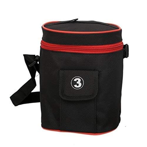 Kuber Industries Canvas Lunch Bag, Black (KI19468)