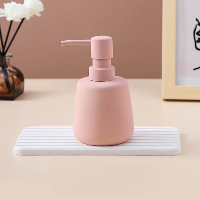 Homestic Liquid Soap Dispenser | Handwash Soap Dispenser | Soap Dispenser for Wash Basin | Shampoo Dispenser Bottle | Bathroom Dispenser Bottle | JY00159PK | 260 ml | Pink