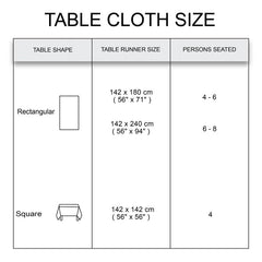 Encasa Homes Printed Cotton Table Cloth (4.7 ft Long) for 4 Seater Large Dining Table - Aspect - Heavy Twill Fabric Mercerised, Washable, Rectangular for Home, Hotel, Restaurant & Banquet