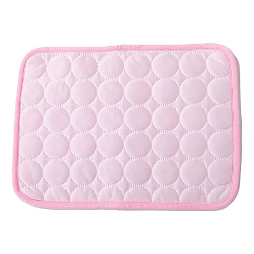 Petvit Rectangular Dog & Cat Bed|Premium Cool Ice Silk with Polyester with Bottom Mesh|Multi-Utility Self-Cooling Pad for Dog & Cat|Light-Weight & Durable Dog Bed|ZQCJ001P-S|Pink