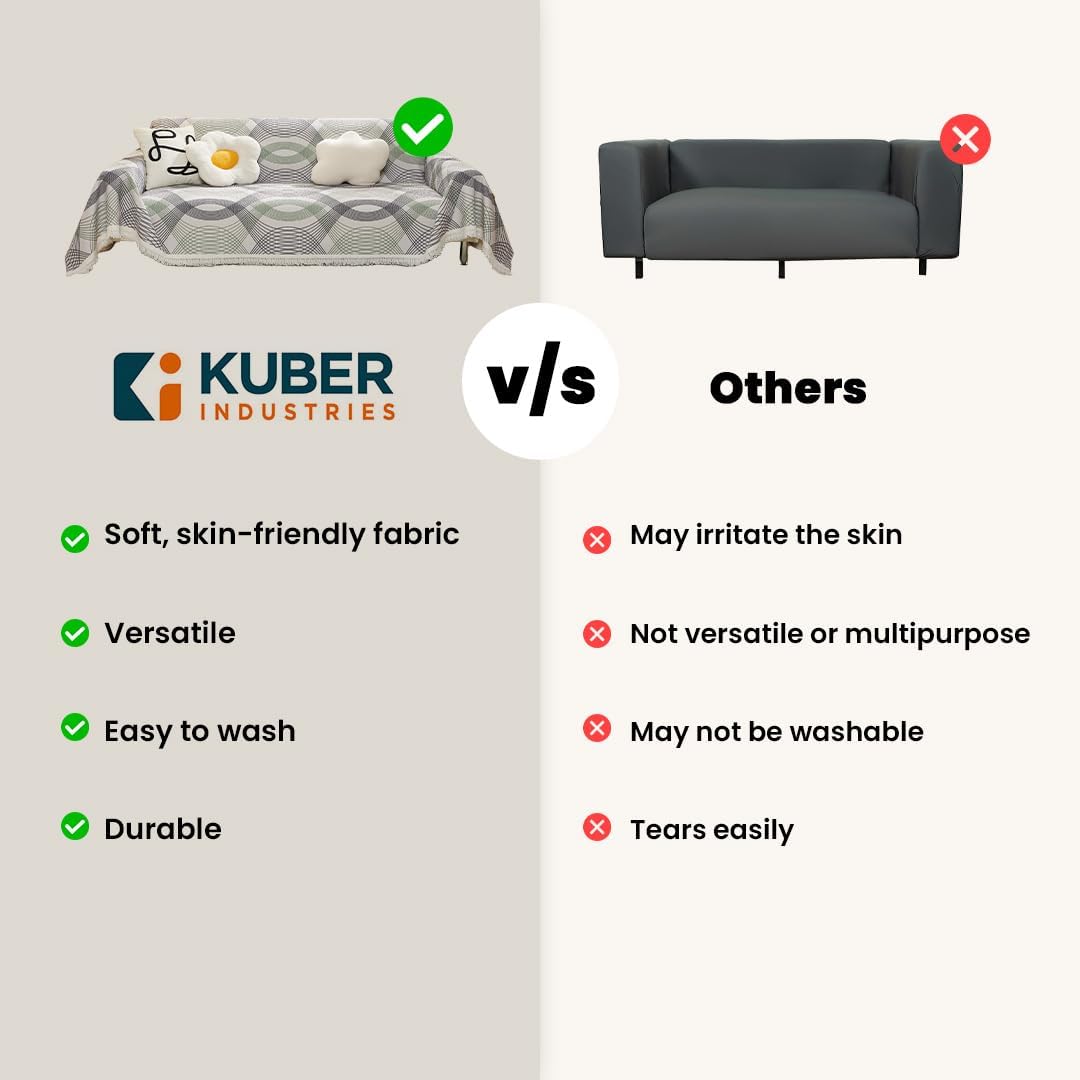 Kuber Decorative Chenille Sofa Throw - Versatile Use