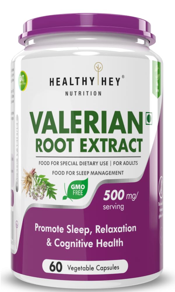 HealthyHey Nutrition Valerian Root Extract - 60 Vegetable Capsules