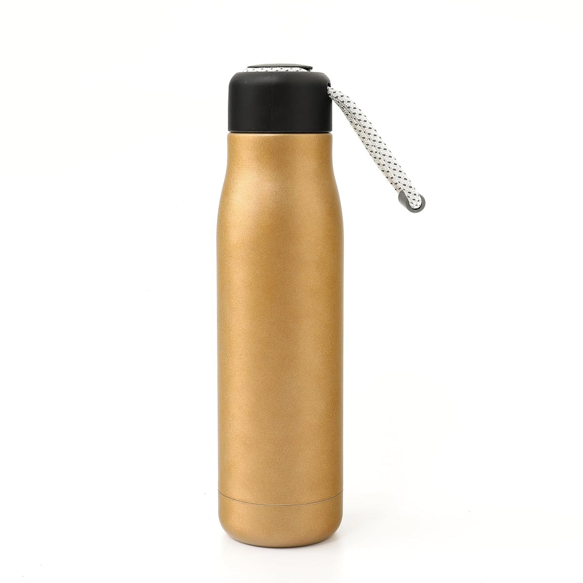 Kuber Industries Pack of 2 Vacuum Insulated Water Bottle | Stainless Steel Water Bottle | Hot & Cold Water Bottle | Leakproof, BPA Free, Rustproof | 550 ML | Brown