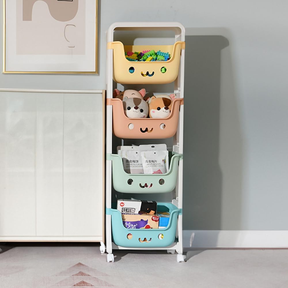 Kuber 4 Layer Cart - Smile Design for Creative Playrooms
