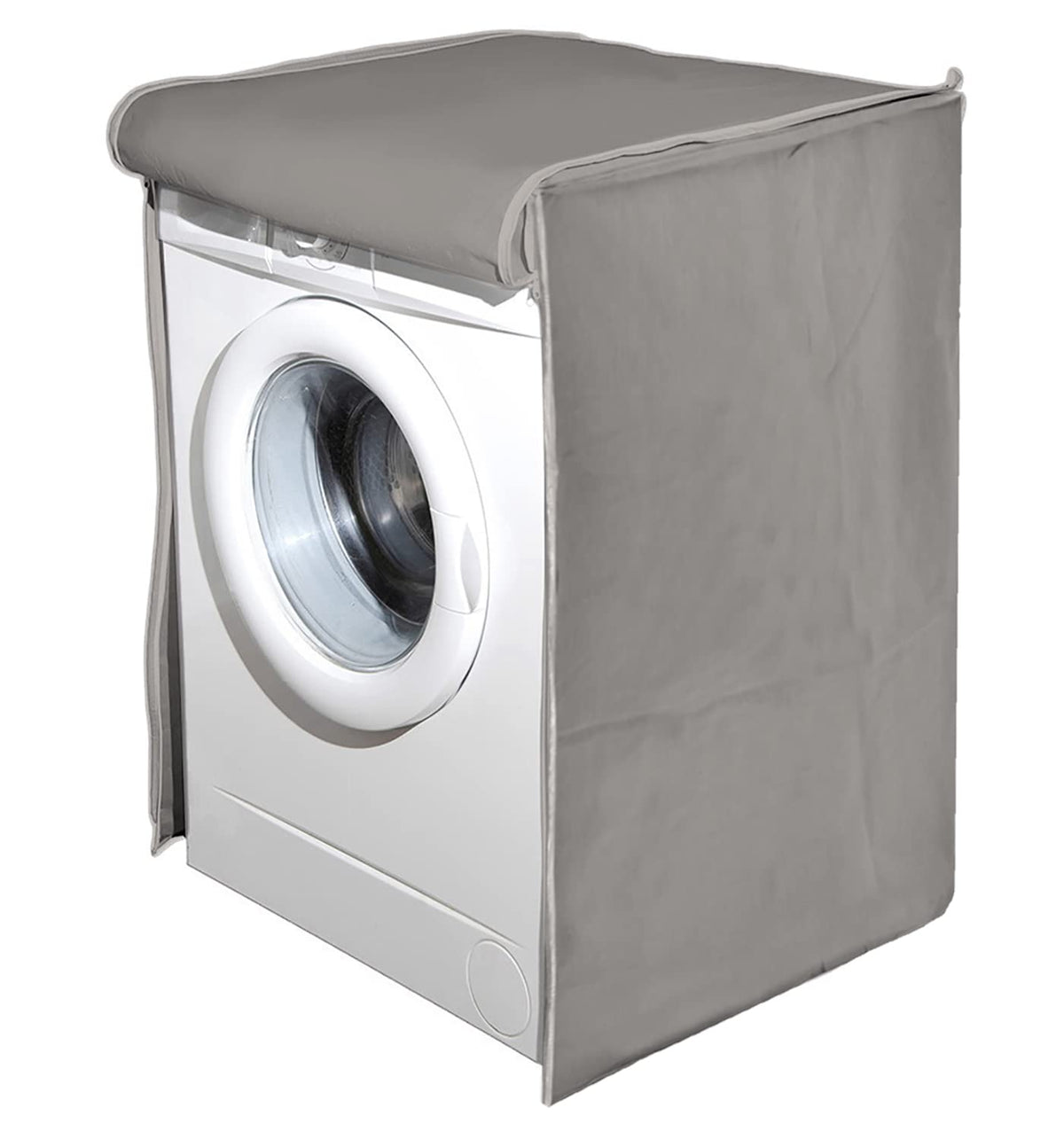 Kuber Industries Water Proof Dust Proof PVC Front Load Washing Machine Cover (Grey)-HS43KUBMART26741, Standard