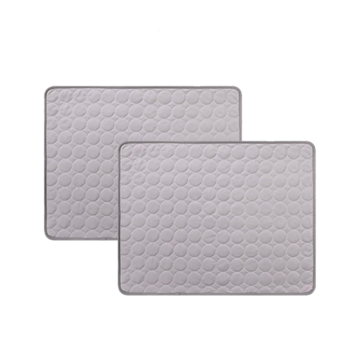 Kuber Industries Rectangular Dog & Cat Bed|Premium Cool Ice Silk Polyester With Bottom Mesh|MultiUtility Self-Cooling Pad For Dog & Cat|Light-weight & Durable Dog Bed|ZQCJ001DG-XS|Dark Grey(Pack Of 2)