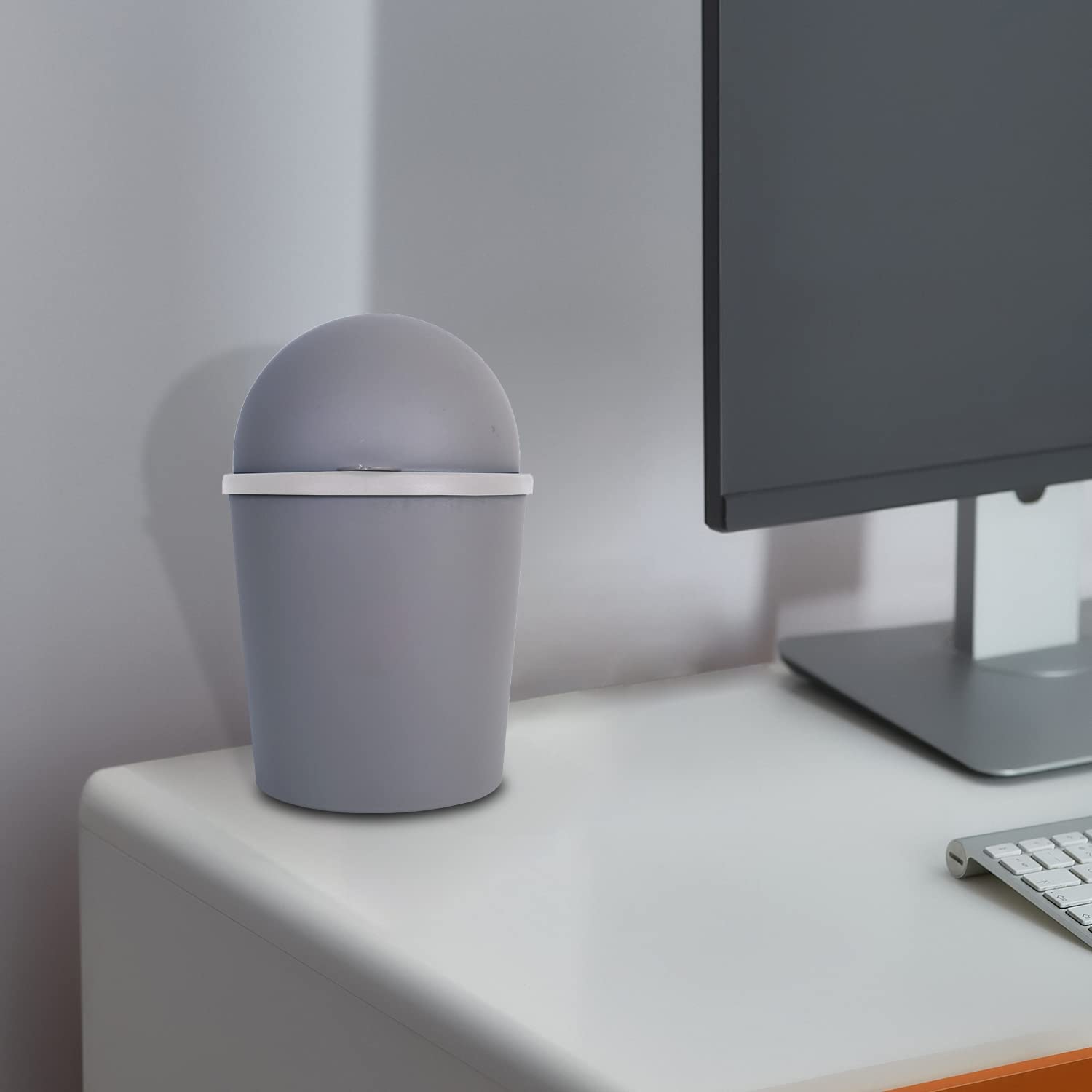 Kuber Industries Gray Dustbin - Study Table accessory