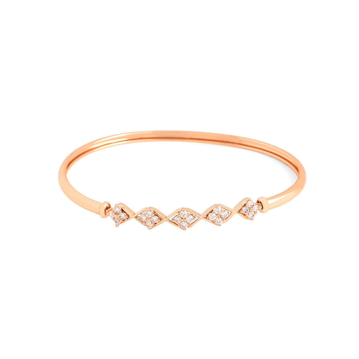 Yellow Chimes Bracelet for Women & Girls Fashion Cubic Zircon Bangle Bracelets for Women Rosegold Plated Bracelet | Birthday Gift For Girls & Women Anniversary Gift for Wife Valentine Gift for Girls