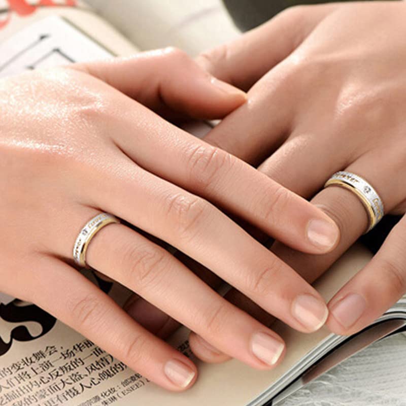 Yellow Chimes Rings for Women and Girls Golden Couple Rings Valentines Special Forever Love Proposal Couple Ring for Girls Boys Birthday Gifts