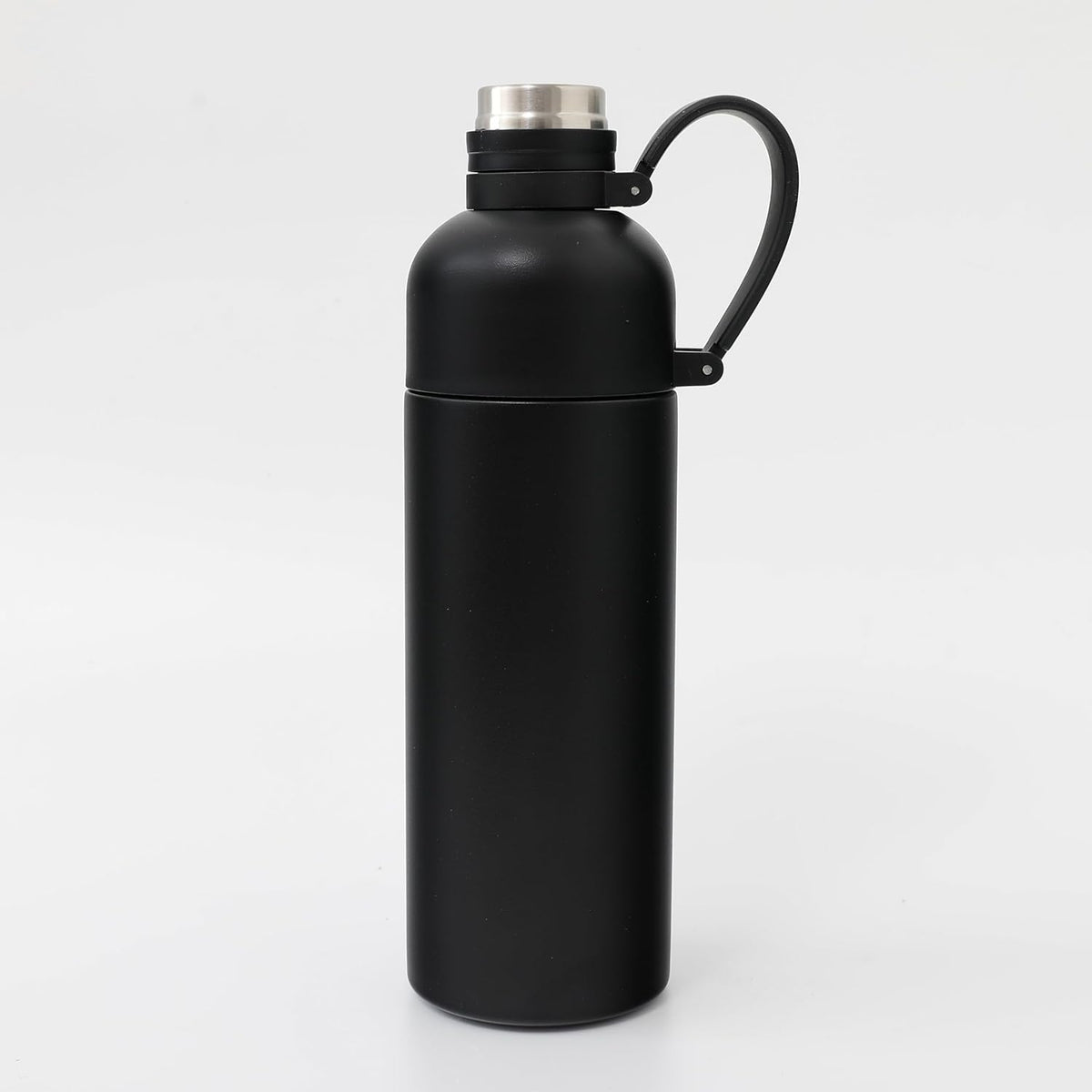 Heart Home Vacuum Insulated Water Bottle | Stainless Steel Sipper Bottle with Handle | Hot & Cold Water Bottle | Leakproof, BPA Free, Rustproof | 500 ML | Black