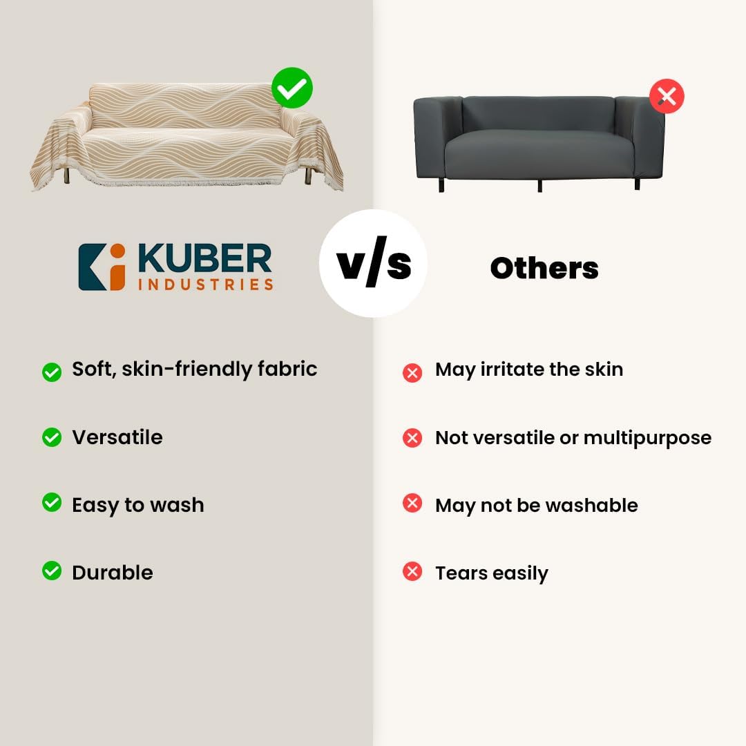 Kuber Industries Chenille Sofa Throw - Stylish indoor accessory