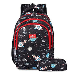 Gleevers X The Clownfish Scholastic Series Printed Polyester 30 L School Backpack With Pencil/Staionery Pouch | School Bag Daypack Picnic Bag For School | Gift for Kids