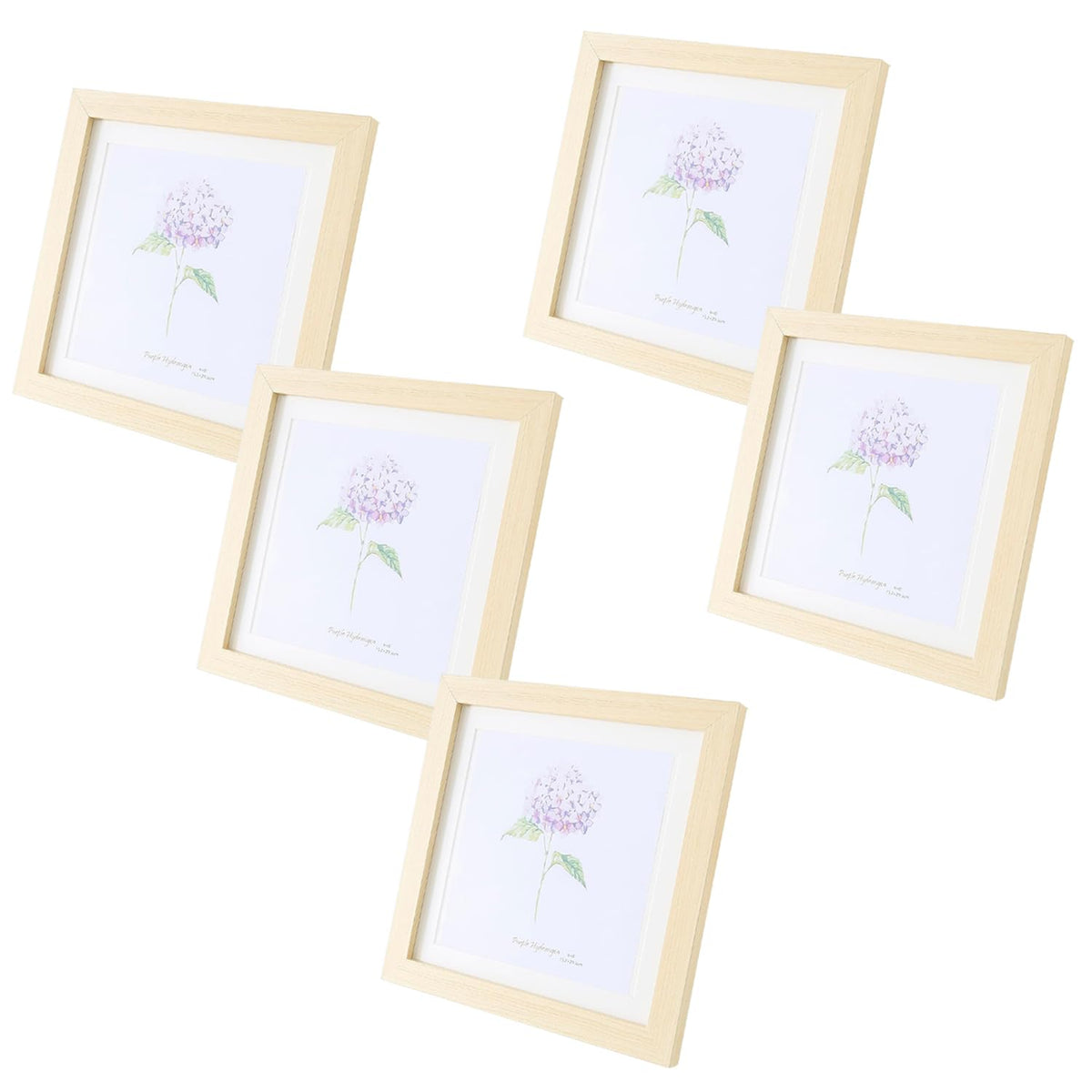 Kuber Industries Photo Frame For Home D?cor|Use Horizontal & Vertical|Crystal Clear Glass|Perfect For Home, Office And Shop "23.3x23.3CM"-Pack of 5 (Natural)