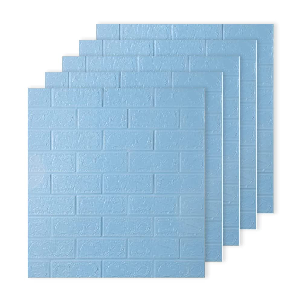 Kuber Industries Foam Brick Pattern 3D Wallpaper for Walls|Soft PE Foam|Easy to Peel, Stick & Remove DIY Wallpaper|Suitable on All Walls|Set of 5 Sheets, 70 cm X 77 cm (Pack of 1)