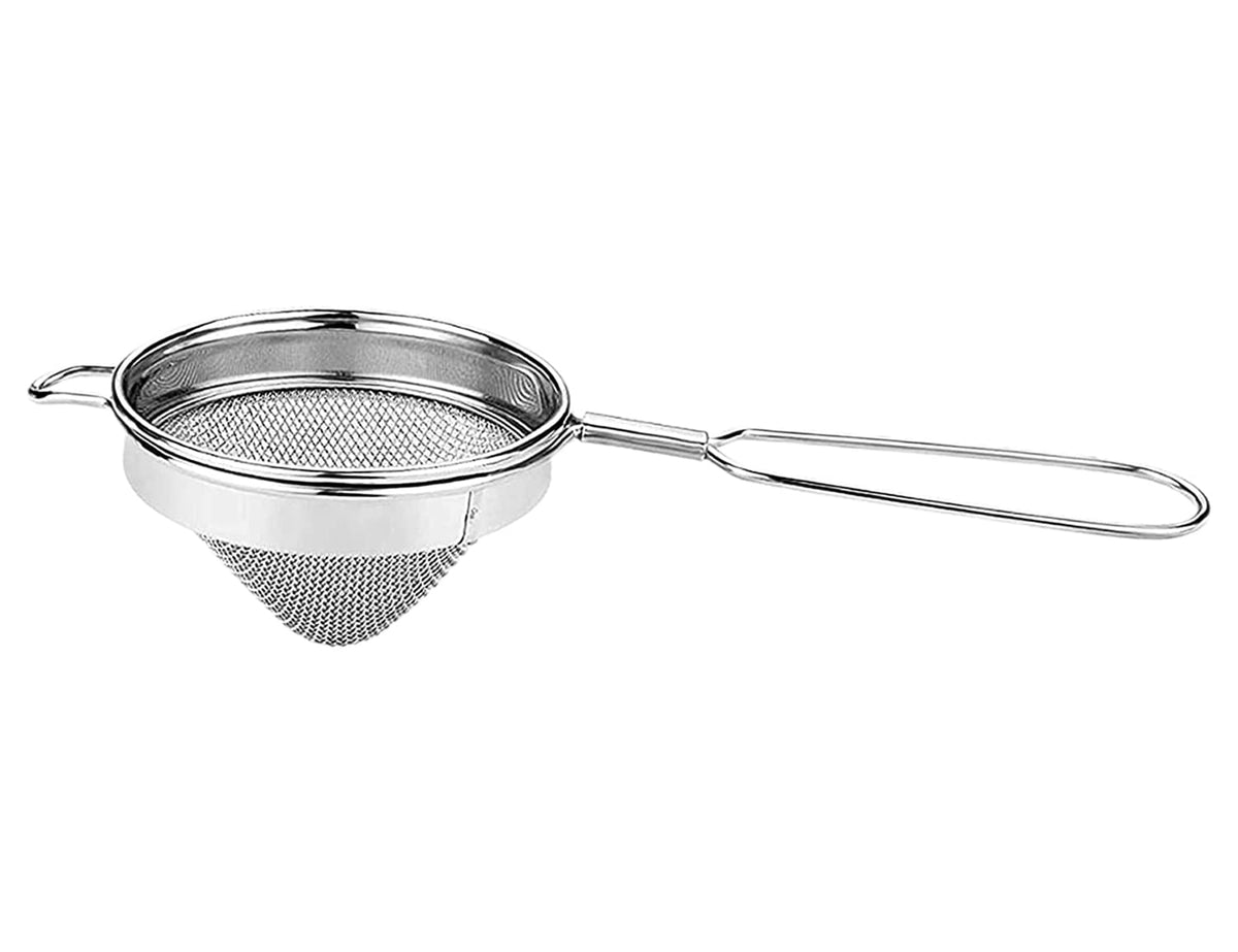 Kuber Industries Double Mesh Stainless Steel Strainer for Cocktails, Tea Herbs, Coffee & Drinks (Silver)