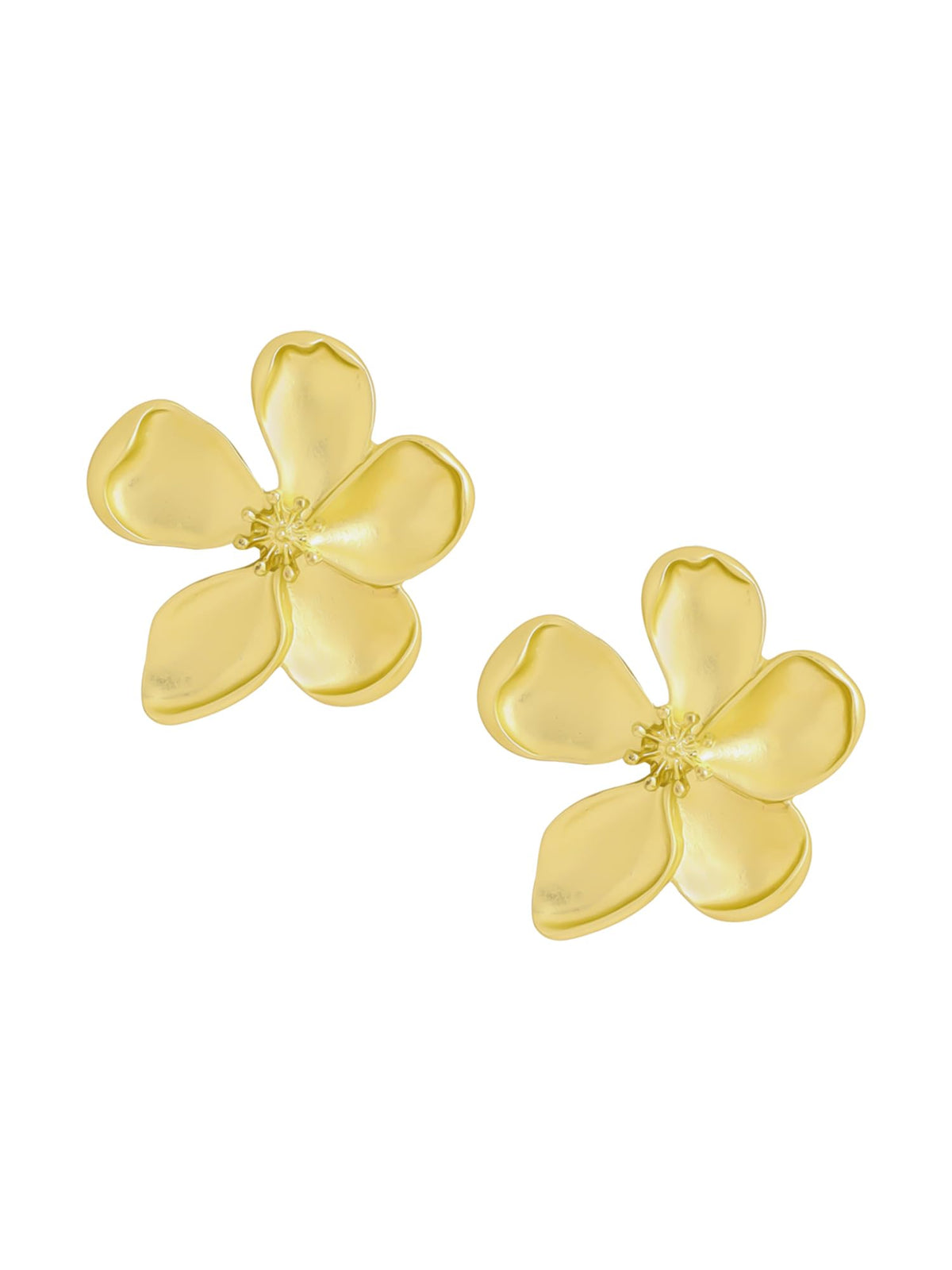 Yellow Chimes Stud Earrings for Women | Fashion Golden Studs Earrings for Girls | Western Style Floral Shaped Women Earrings | Birthday Anniversary Gift for Girls Wife