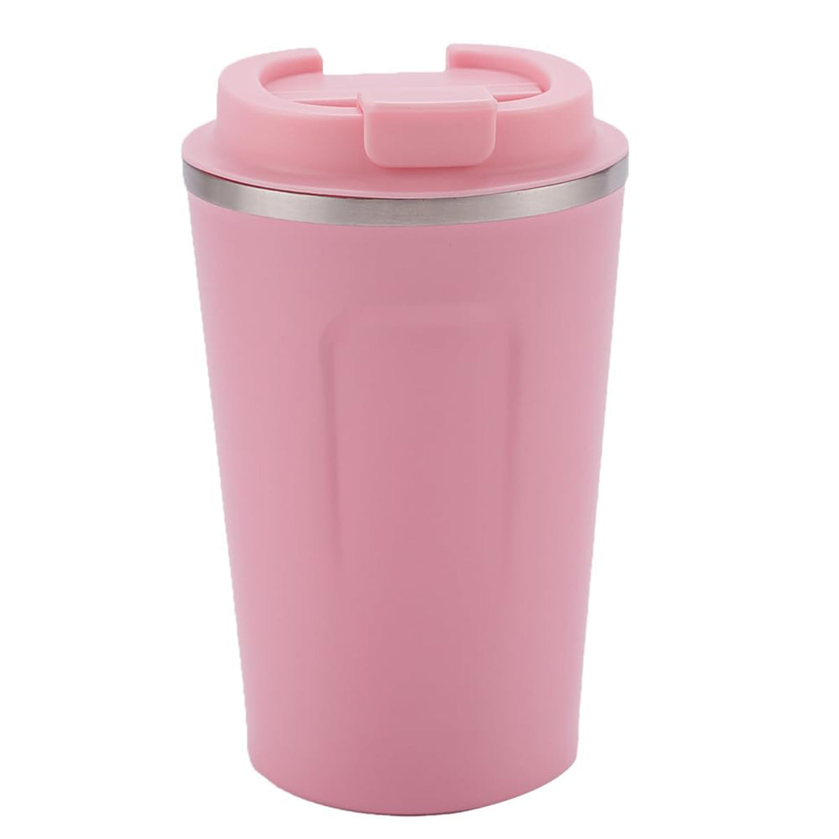 Kuber Industries Insulated Coffee Tumbler Mug with Lid for Office, Gym & Travel | Stainless Steel Leak-Proof Thermos for Tea/Coffee/Water - Ideal for Hot & Cold Beverages | CO230204C-Pink