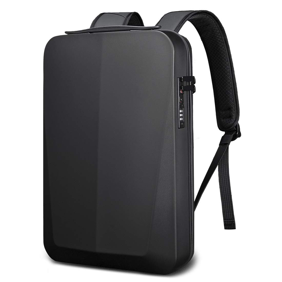 BANGE Anti-Theft Hard Shell Unisex Laptop Backpack with USB Charging (Black)