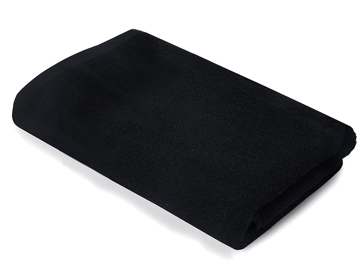 Kuber Industries Cotton Towel 400 GSM (Set of 1, Black)