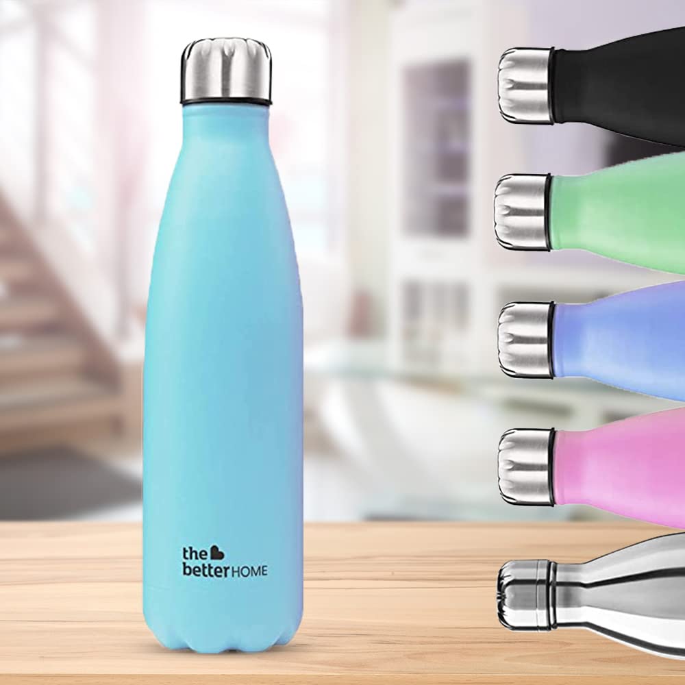 The Better Home 1000 ml Thermosteel Bottle | Doubled Wall 304 Stainless Steel | Stays Hot For 18 Hrs & Cold For 24 Hrs | Leakproof | Insulated Water Bottles for Office, Camping, Travel | Blue