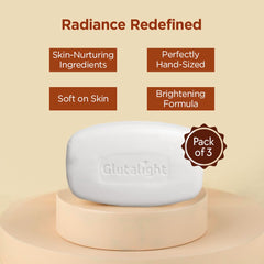 Glutalight Skin Lightening Soap with 1% Glutathione |Reduces Dark spots, Age Marks |for Skin Brightening – 75GM (Pack of 3)