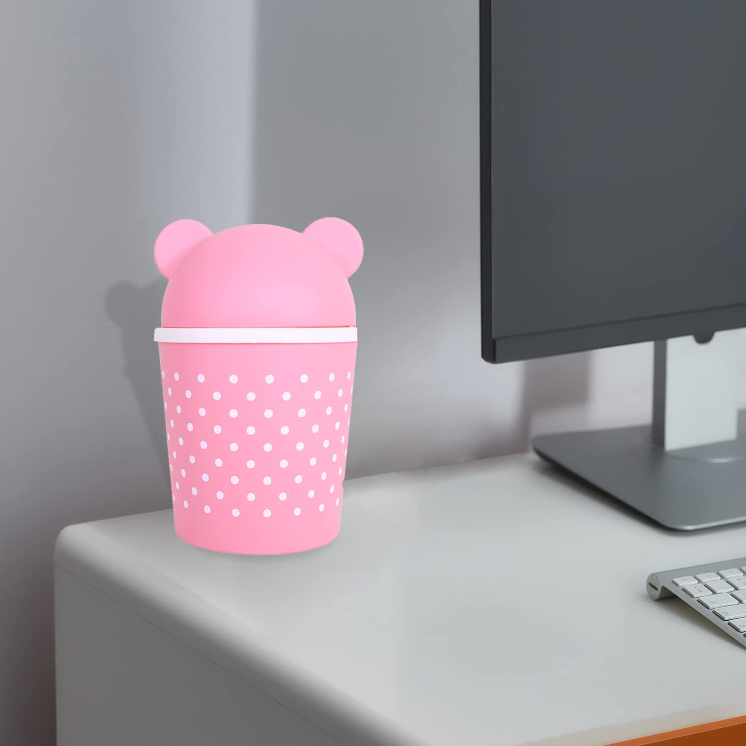 Kuber Industries Teddy Table Dustbin - Bedroom Storage
