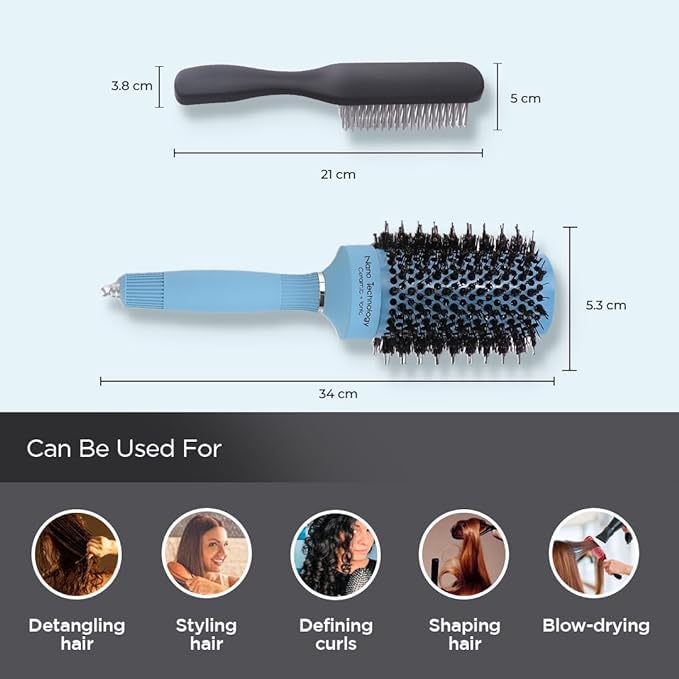 Kuber Industries hair brush - Wet and dry hair usage