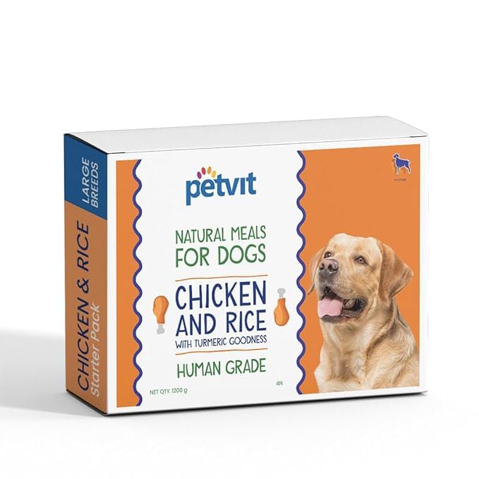 Petvit Fresh Dog Food for Adult & Puppy - Chicken Flavor | Human Grade Pet Food for Dogs | Nutritious Dog Food with Real Meat & Vegetables | Pack of 8-2400g