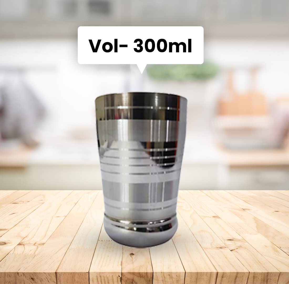 Kuber Stainless Steel Glass Set - Stackable storage example