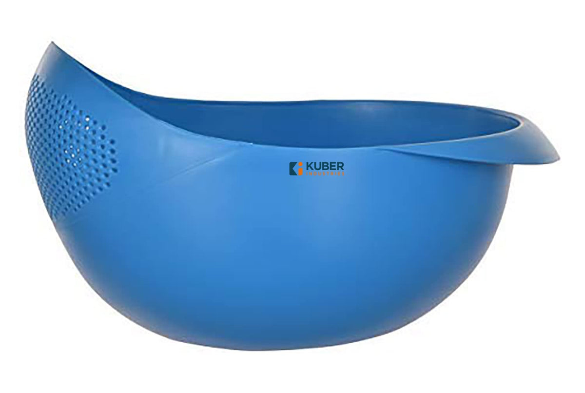 Urbane Home Colander|Durable Plastic Unbreakable Strainer|BPA Free Washing Bowl for Vegetable,Noodles,Pasta,(Blue)