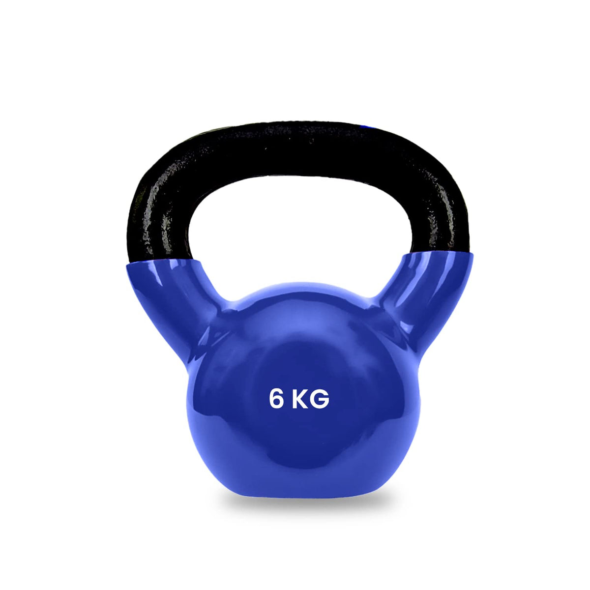 Strauss Premium Vinyl Kettlebell Weight for Men & Women | 10 Kg | Ideal for Home Workout, Yoga, Pilates, Gym Exercises | Non-Slip, Easy to Hold, Scratch Resistant (Blue)
