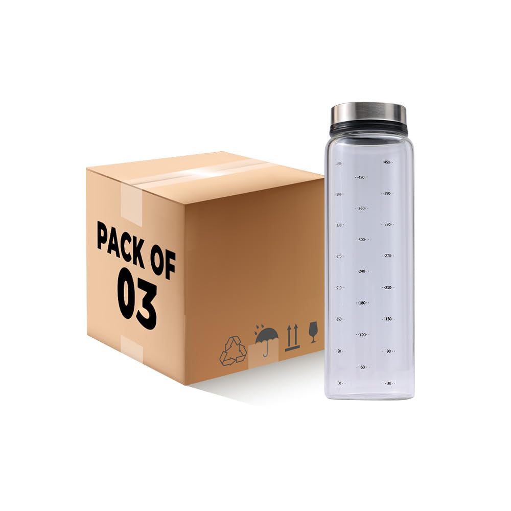 The Better Home Glass Salt & Pepper Shakers- Black and White | Salt & Pepper Dispenser | Moisture-Proof Seasoning Shakers | Perfect Pour Holes for Kitchen Dining Table Restaurant (Pack of 3)