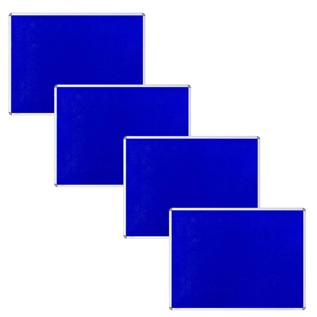 Kuber Industries- Pin-Up Board- 1.5 x 2 Feet-Pack of 4 (Blue)