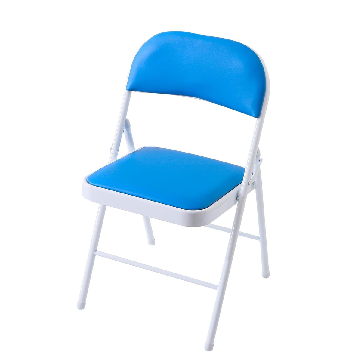 Homestic Folding Chair Office Chair Meeting Room Training Chair Student Dormitory Backrest Chair Reading Chair Iron Dining Chair Makeup Chair Furniture,Blue